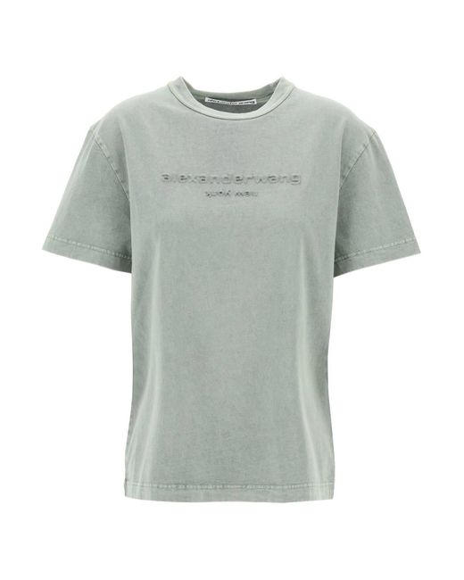 T-Shirt Con Logo di Alexander Wang in Gray