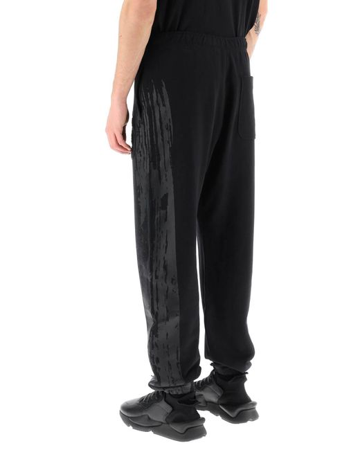 Y-3 Black Jogger Pants With Coated Detail for men