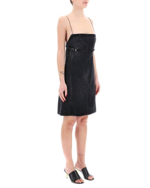 Givenchy Black Short Denim Voyou Dress For Women
