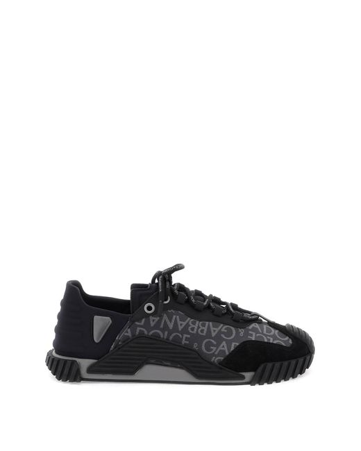 Dolce & Gabbana Black Ns1 Coated Jacquard Sneakers for men