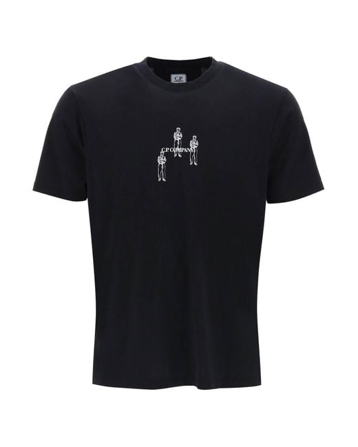 C P Company Black Bristish Sailot T-Shirt for men
