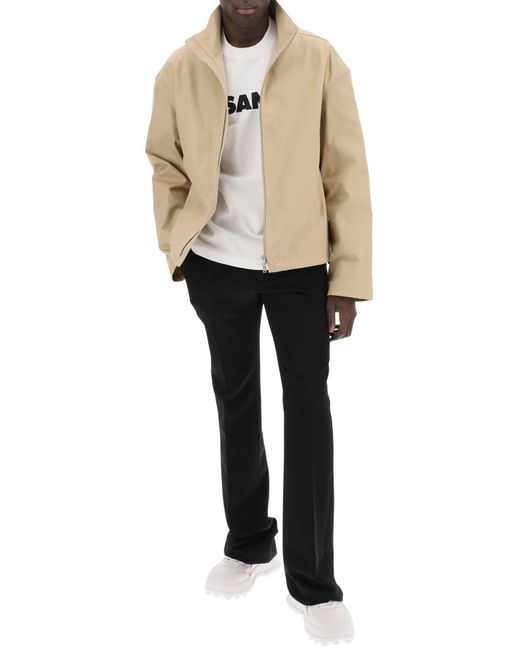 Jil Sander Natural Boxy High-Neck Jacket for men