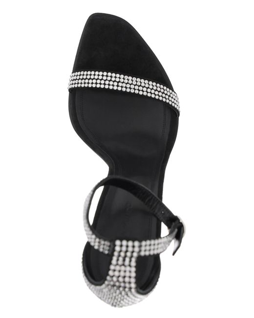 AMINA MUADDI Black Crystals 'Kim' Sandals