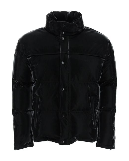Saint Laurent Black Lacquered-effect Fabric Puffer Jacket for men
