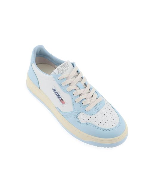 Autry Blue Leather Medalist Low Sneakers