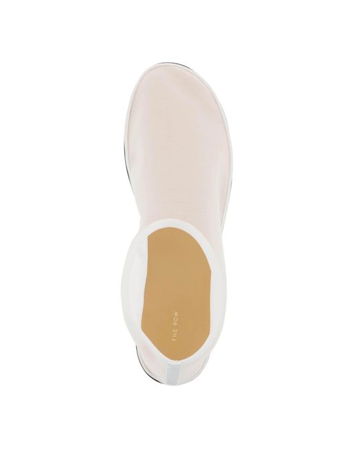 The Row White Nylon Slip-On Shoes