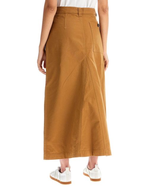 Weekend by Maxmara Brown "Long Canvas Skirt