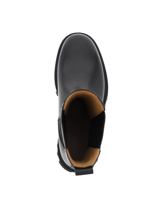 Ferragamo Black Salvatore Leather Chelsea Boots for men