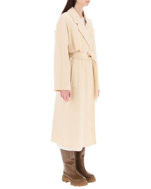 IVY \u0026 OAK Carla Wrap Coat in Natural | Lyst