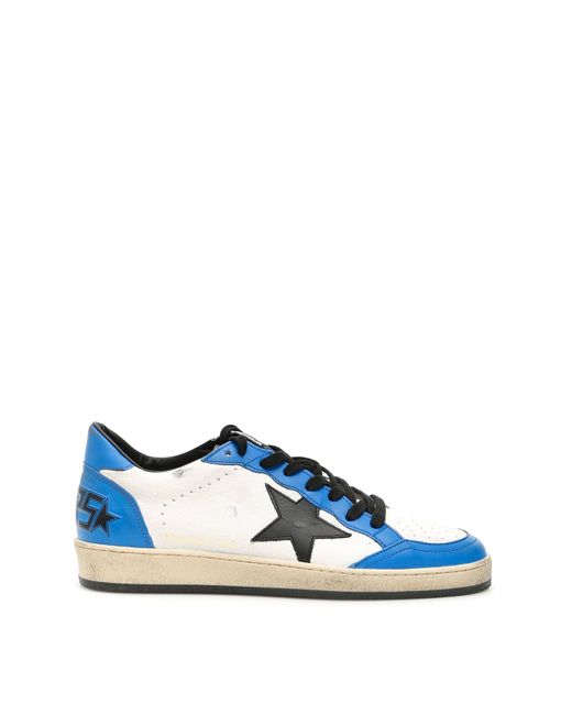 Golden Goose Deluxe Brand Ball Star Leather Trainers in White,Blue ...