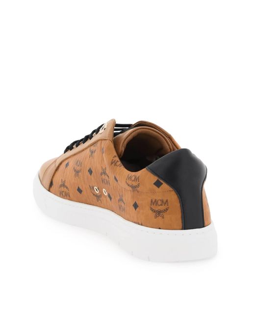 MCM Visetos Sneakers in Brown Lyst UK