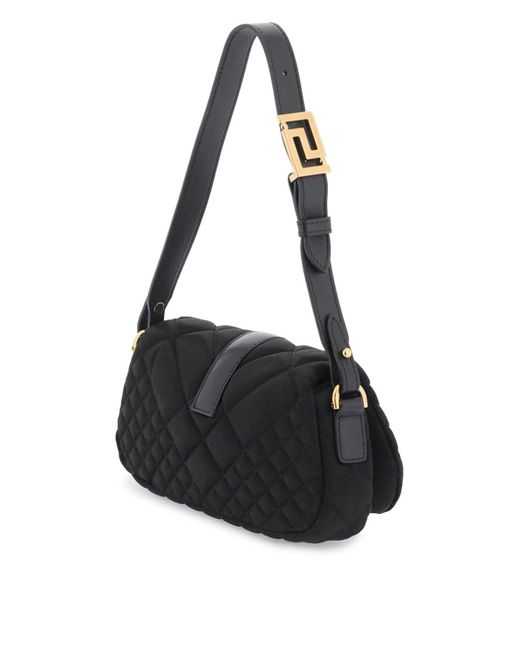 Versace Black Greca Goddess Satin Mini Bag
