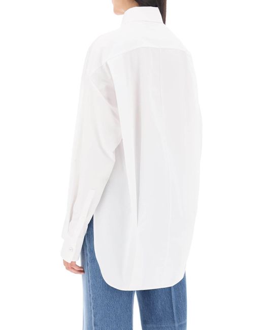 Versace White Oversized Poplin Shirt