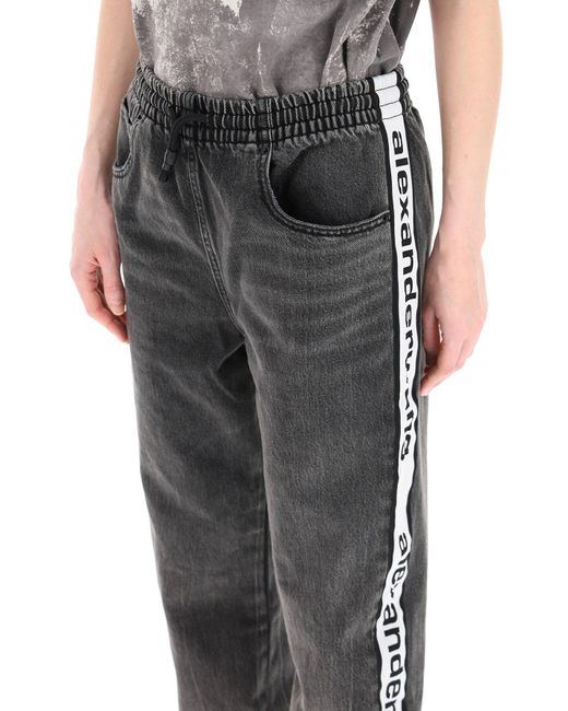 alexander wang logo tape jogger
