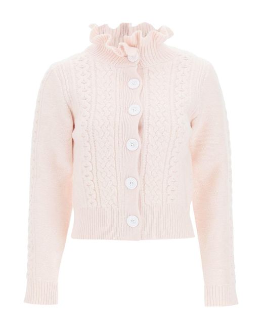 See By Chloé Pink See By Chloe Cable Knit Cardigan