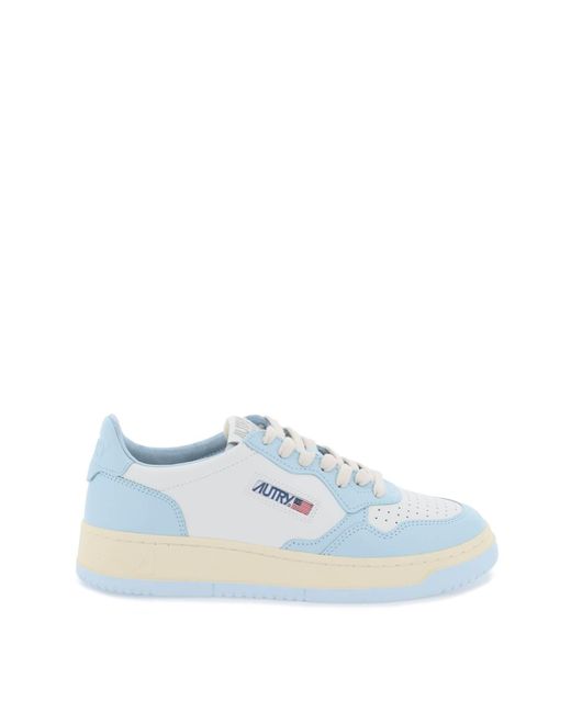 Autry Blue Leather Medalist Low Sneakers