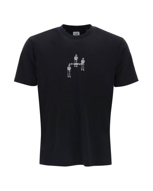 C P Company Black Bristish Sailot T-shirt for men