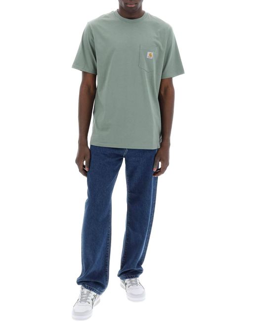 Carhartt Green T-Shirt With Chest Pocket for men