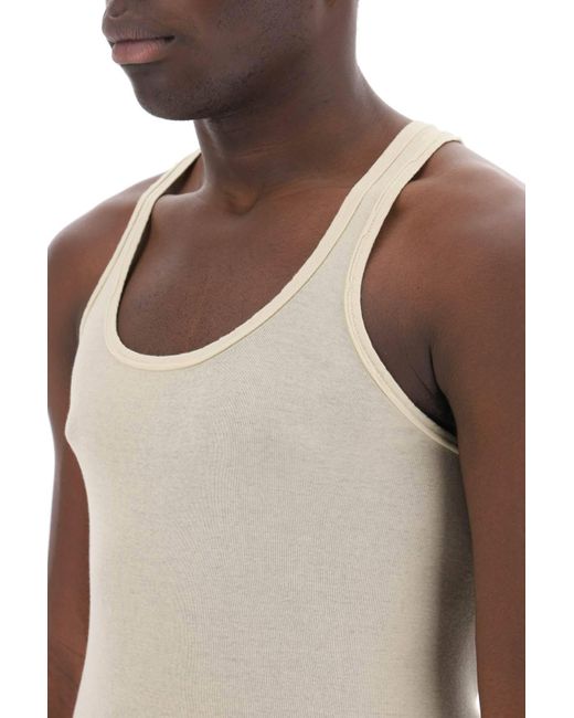 Rick Owens White Drkshdw Cotton Jersey Tank Top For for men