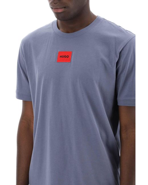 T Shirt Logata Diragolino di HUGO in Blue da Uomo
