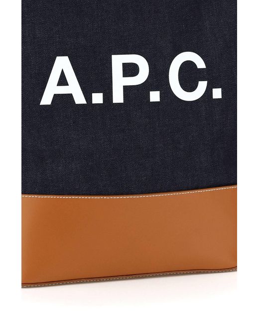 A.P.C. Blue Axel Denim Tote Bag