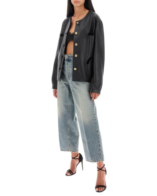 Haikure Blue 'Betty' Cropped Jeans With Straight Leg