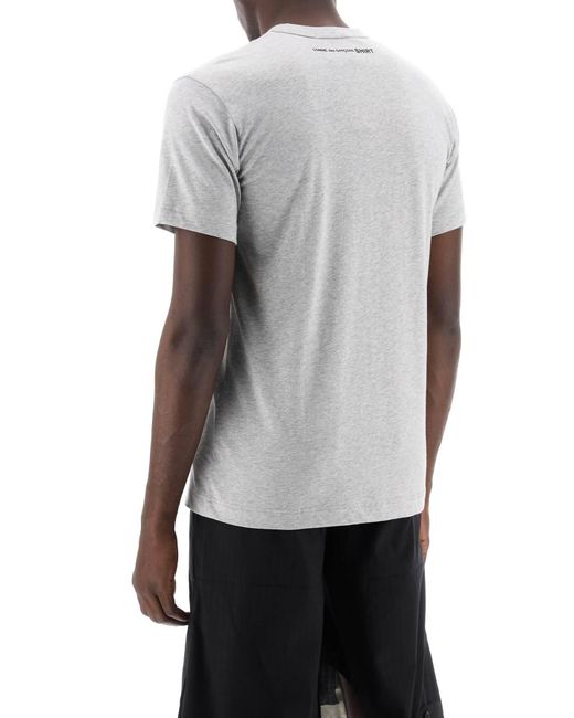 T Shirt Stampa Logo di Comme des Garçons in Gray da Uomo
