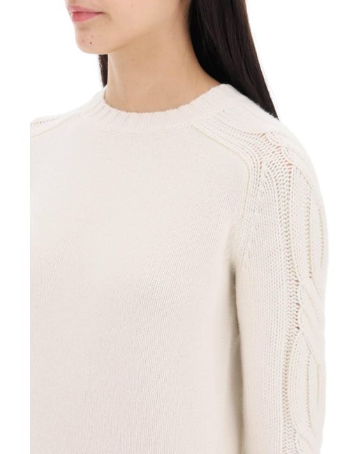 Max Mara White Cashmere Berlin Pullover Sweater