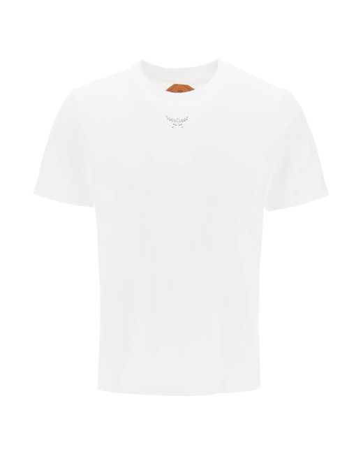 MCM White Laurel Crew-Neck T-Shirt