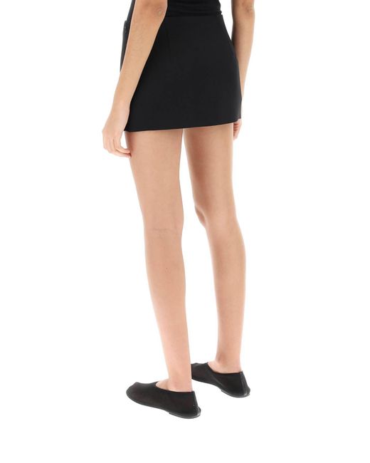 Khaite Black Jett Low-rise Mini Skirt