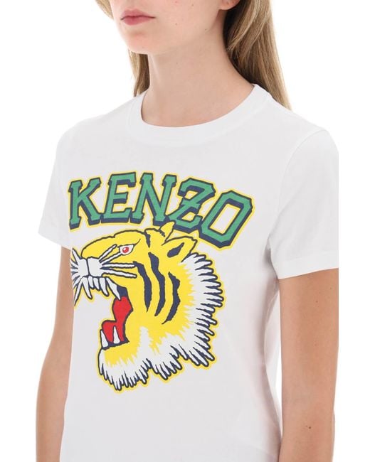 KENZO White 'tiger Varsity Jungle' T Shirt