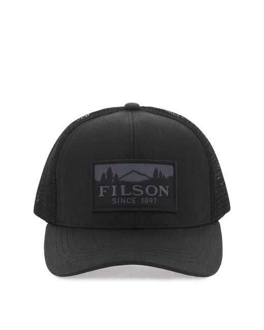 Filson Black Water-Repellent Cotton Trucker for men
