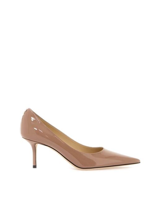Jimmy Choo Brown Patent Leather Love 65 Pumps