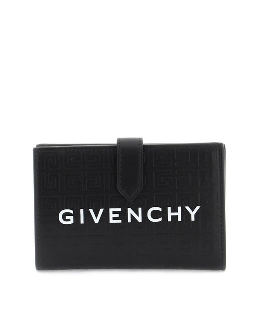 Givenchy Black 4g Leather G-cut Wallet