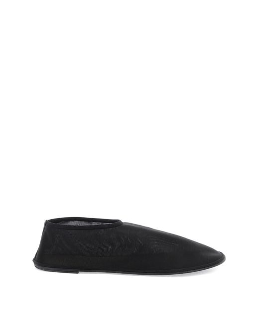 The Row Black Nylon Slip-On Shoes
