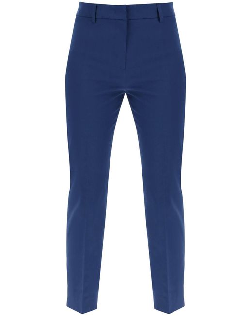 Weekend by Maxmara Blue Cecco Cotton Stretch Cigarette Pants In 10