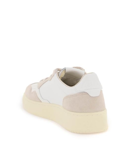 Autry White Leather Medalist Low Sneakers