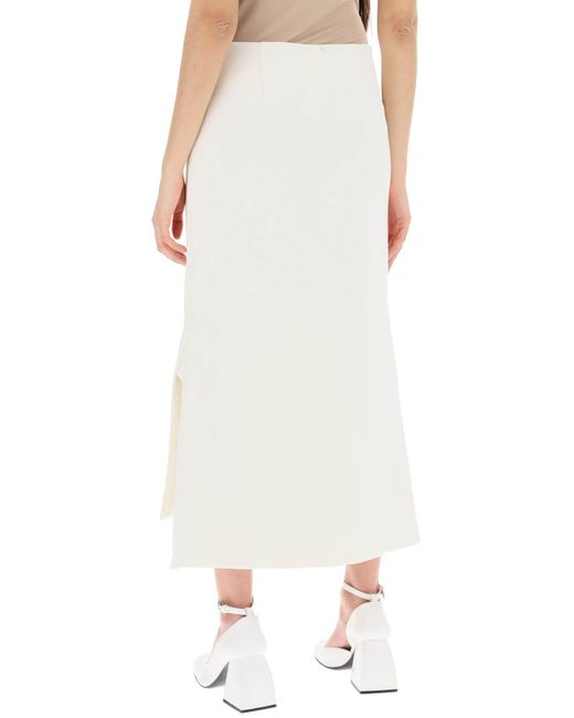 Sportmax White "adelfi Midi Skirt With