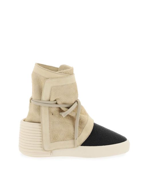 Fear Of God Natural High-Top Suede And Beaded Leather Moc for men