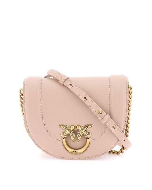 Borsa A Tracolla Mini Love Bag Click Round In Pelle di Pinko in Pink