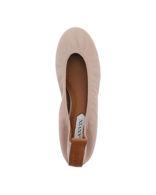 Lanvin White The Leather Ballerina Flat