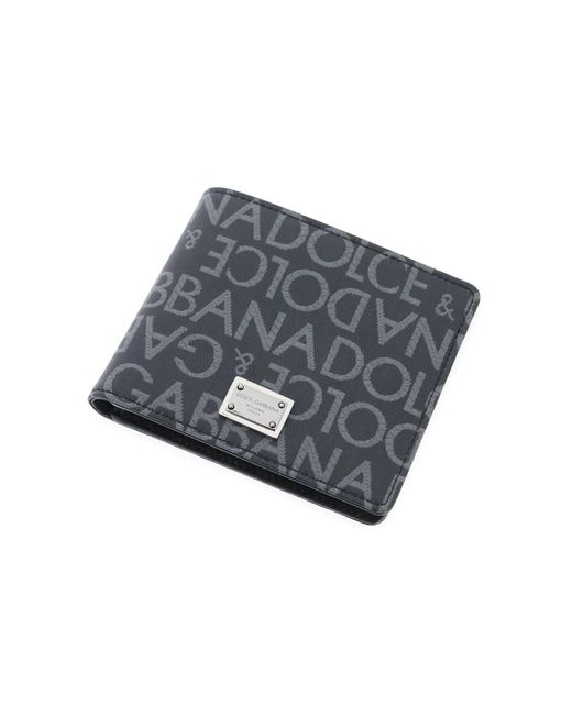 Dolce & Gabbana Gray Jacquard Logo Wallet for men