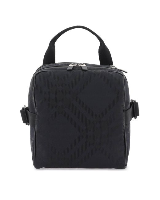 Burberry Black "jacquard Check-in Shoulder Bag for men