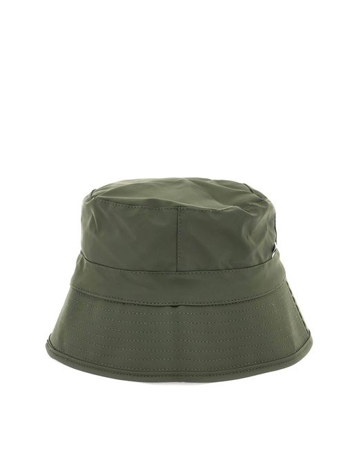 Rains Green Waterproof Bucket Hat for men