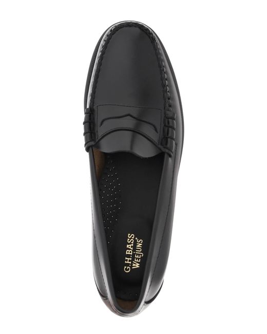 G.H.BASS Black 'weejuns Larson' Penny Loafers for men