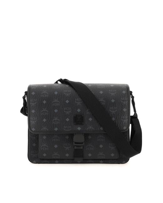 MCM Klassik Medium Messenger Bag in Black for Men Lyst UK