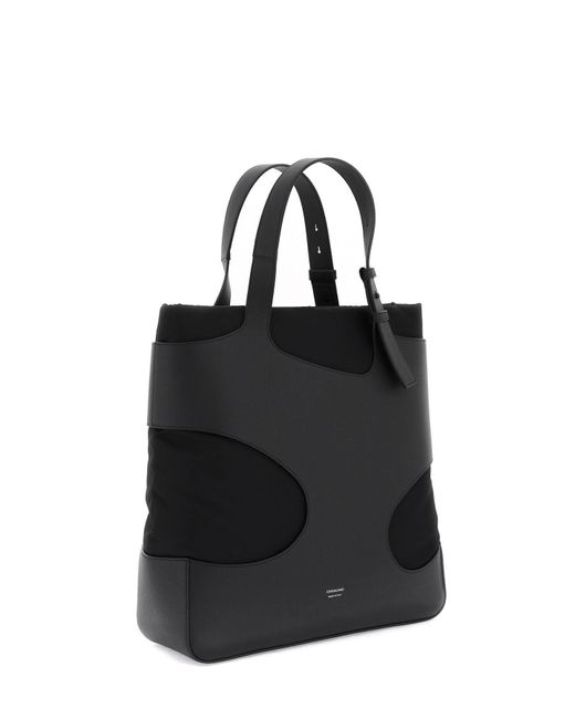 Ferragamo Black Tote Bag With Cut-Outs for men