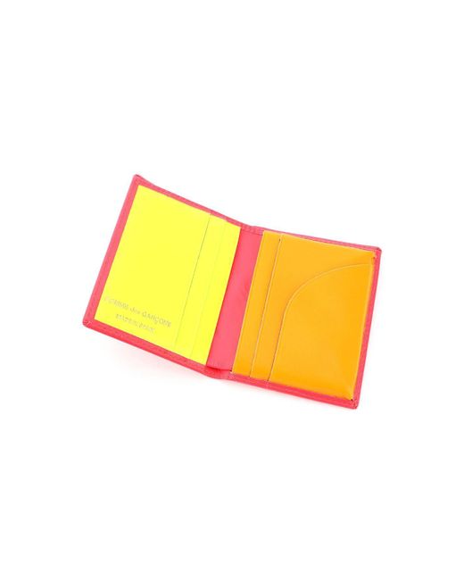 Portafoglio Piccolo Bi-Fold Super Fluo di Comme des Garçons in Yellow da Uomo