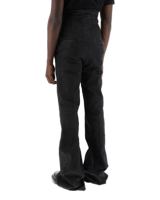 Rick Owens Black High Waisted Bootcut Jeans With A for men