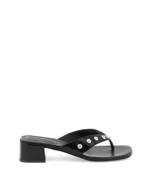 Paloma Wool Black Studded Flip-flop Sandals